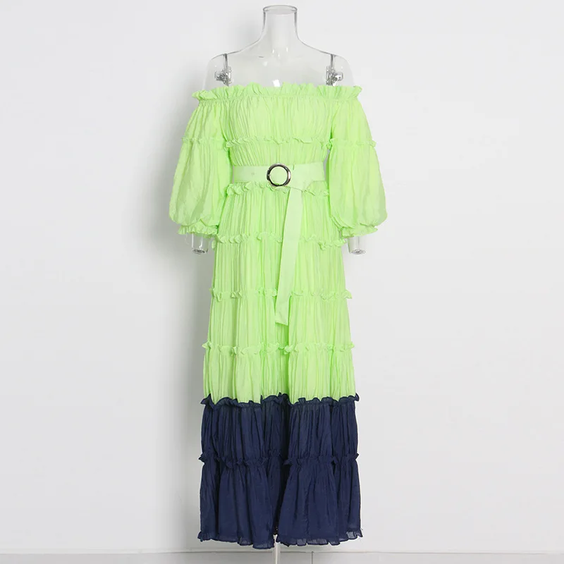 

2023 Women Long Dress High Quality Holiday and Vocation Dress Patch Work Dress for Women Sexy Dresses White Dress