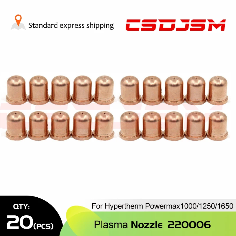 

CSDJSM,20Pcs 220006 Nozzle TIps For Powermax1650 1250 1000 ® T100/T100M/T100M-2 Torch Consumables