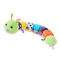 infant musical caterpillar plush toy soft plush toy pillow for 0 12 months girls boys rattling music toy with built in musical