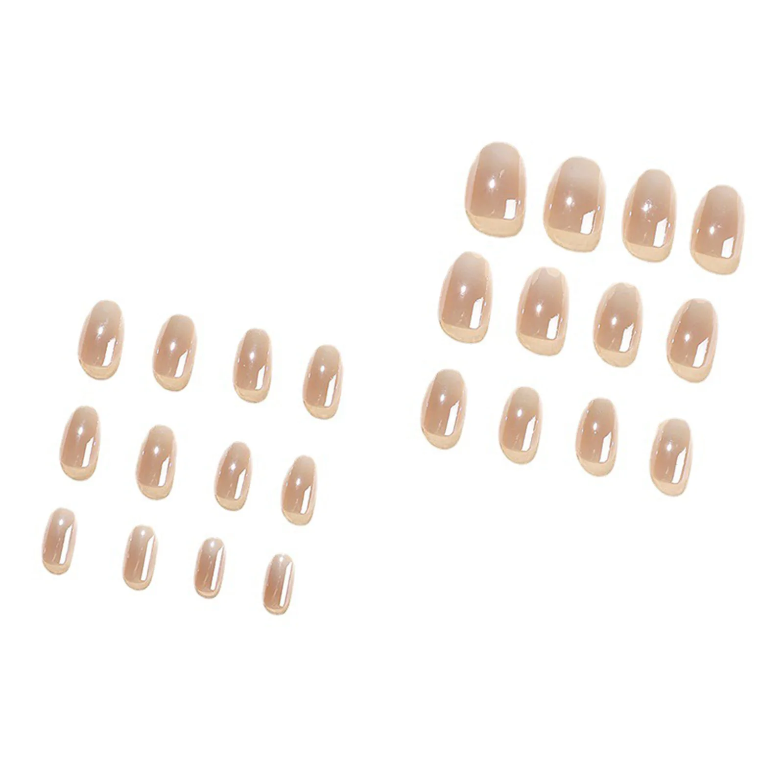 

Pearlescent White Round Fake Nails Non-Toxic Not Easy to Fade Nails for Girlfriend Wife Friends and Mother