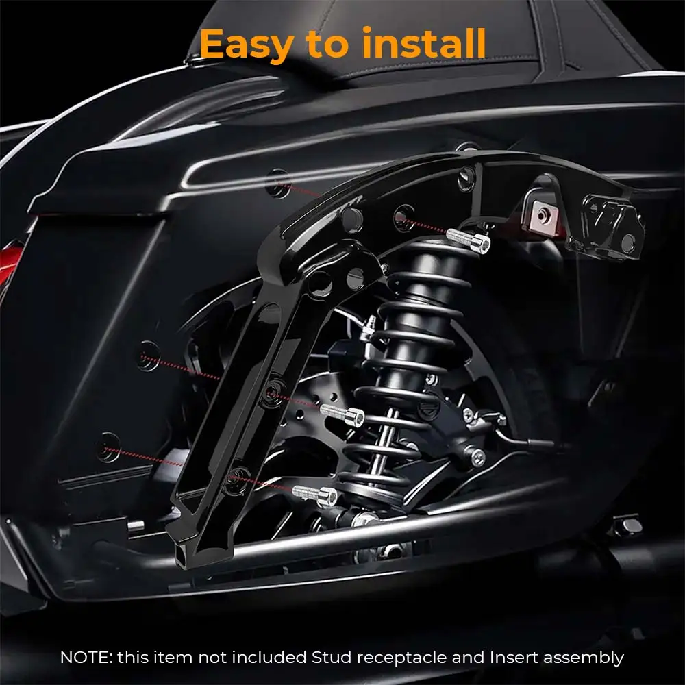 Комплект черных опор для крыльев мотоцикла из алюминиевого сплава для Harley Touring Road Glide CVOSE FLTRXSE 2018 2019 2020 2021 2022 (art.: 3920d8d18690d) - 3920d8d18690d