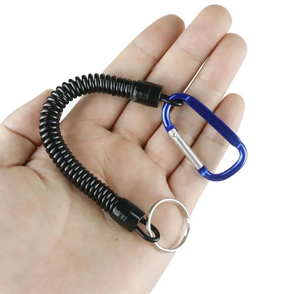 

Anti-lost 5pcs Outdoor Keychain Rope Fishing Rod Protective Lanyard Telescopic Anti-lost Key Ring Security Tools