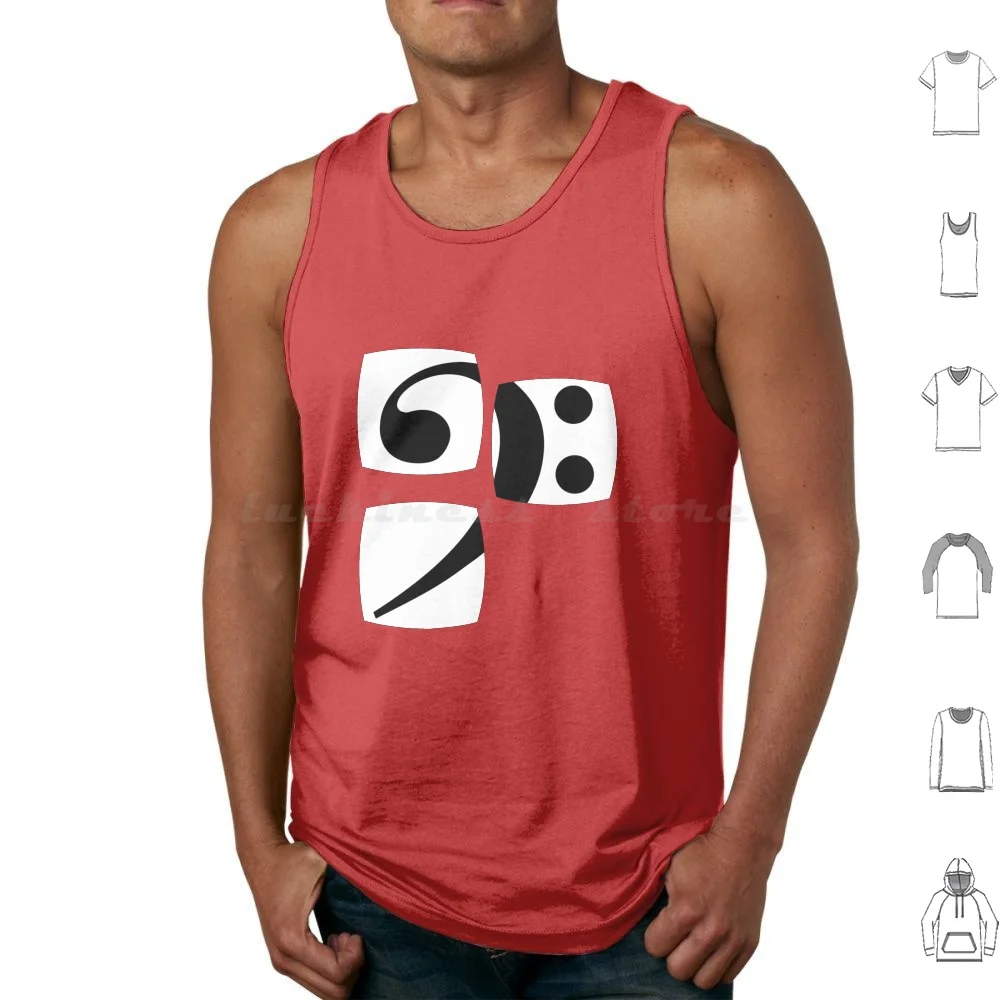 

Bass Clef For Bassist And Bassist Tank Tops Print Cotton Bass Grades Clef Bass Clef Bass Player Bassist Jazzbass Double