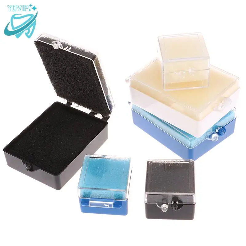 

Denture Storage Box Dental Implant Storage Box Plastic Tooth Box With Sponge Teeth Cleaning Tools Dentistry Materials