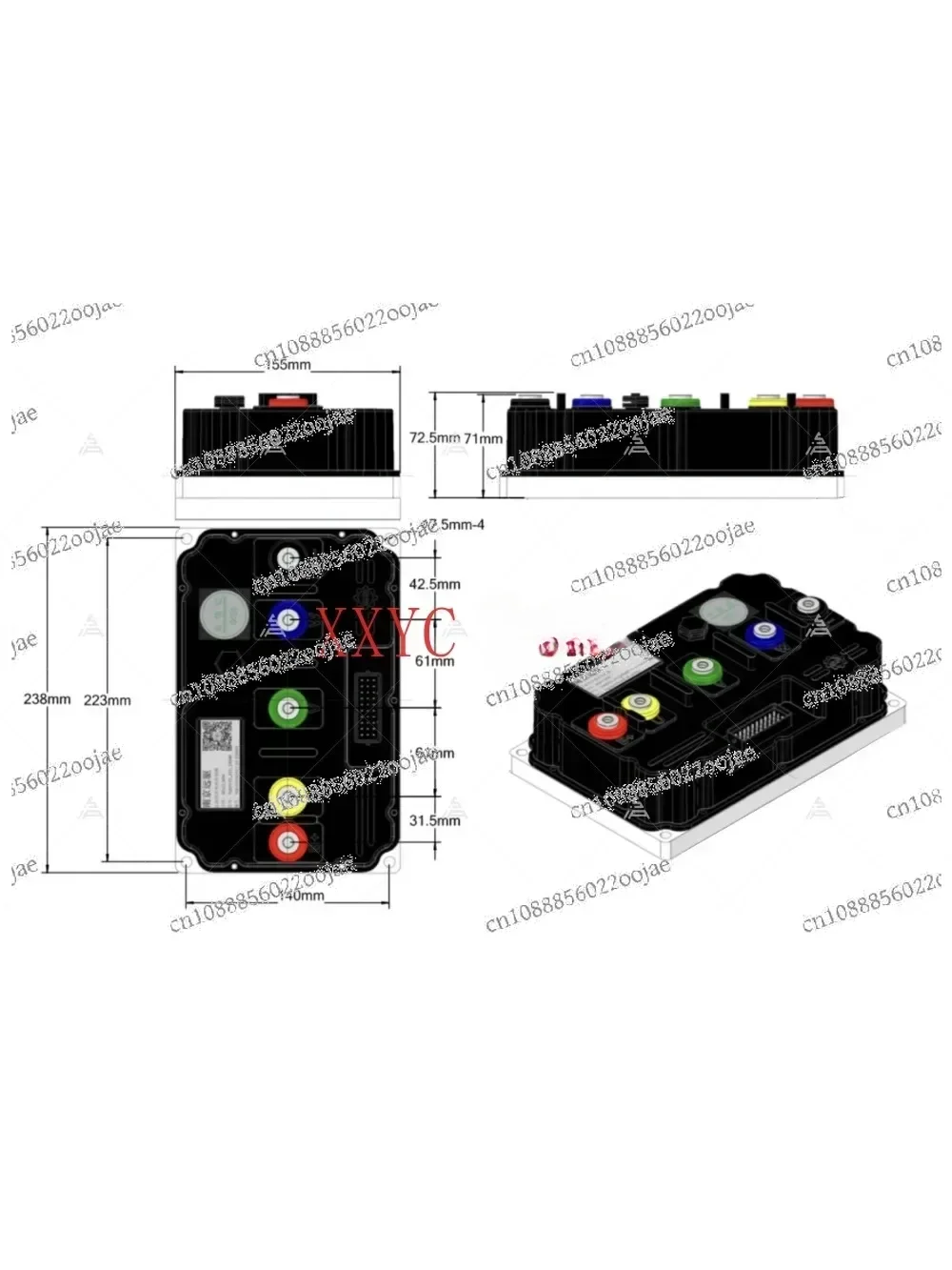 Контроллер Fardriver ND 721200 /ND 841200 961200 1200A с адаптером Bluetooth для электрического