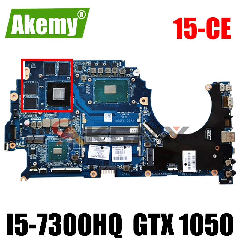 

For HP OMEN 15-CE Laptop Motherboard With i5-7300HQ CPU GeForce GTX 1050 GPU 929484-601 DAG3AAMBAG0 DDR4 100% Tested Fast Ship