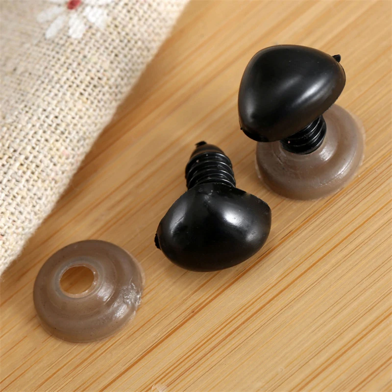 Чучело медведя 50 шт. 10/15 мм черный пластиковый безопасный нос треугольник для