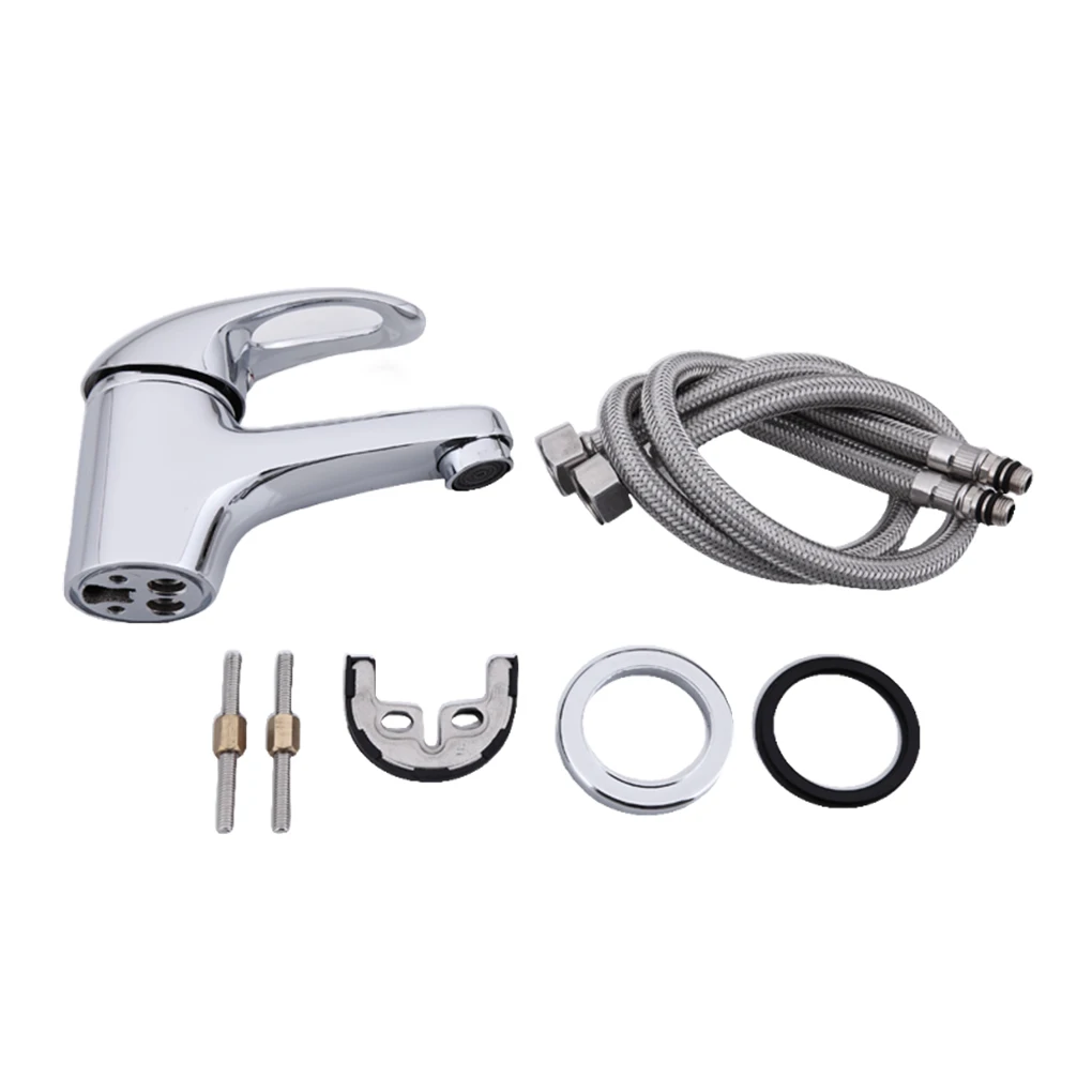 

Bathroom Faucets Stainless Steel Durability Firm Structure Single Handle Powerful Flow Light-weight Sink Faucet