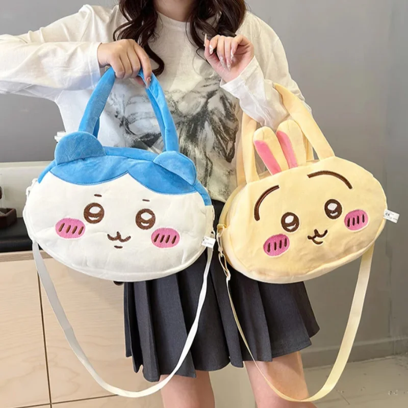 Фото Сумка Chiikawas Kawaii Usagi Hachiware, сумка через плечо для девочек и мальчиков, большая вместительная сумка через плечо, модные портативные сумки для хранения, подарок №1