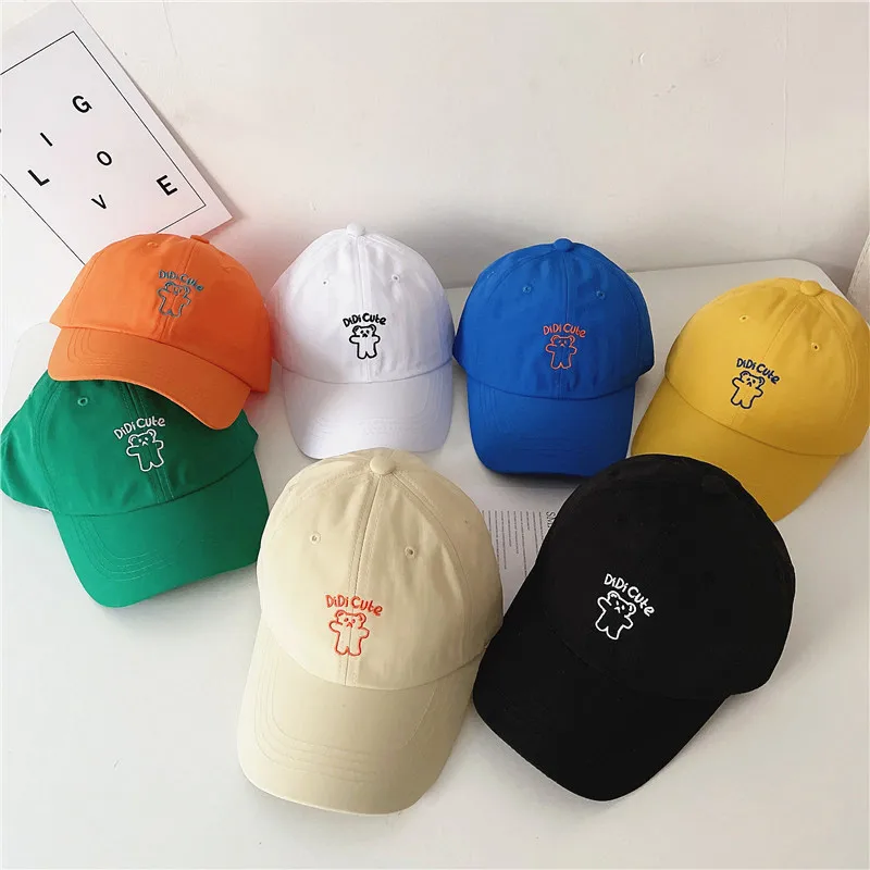 

Детская бейсболка, летняя быстросохнущая мультяшная детская шляпа от солнца с вышивкой медведя, дорожная Солнцезащитная уличная шляпа