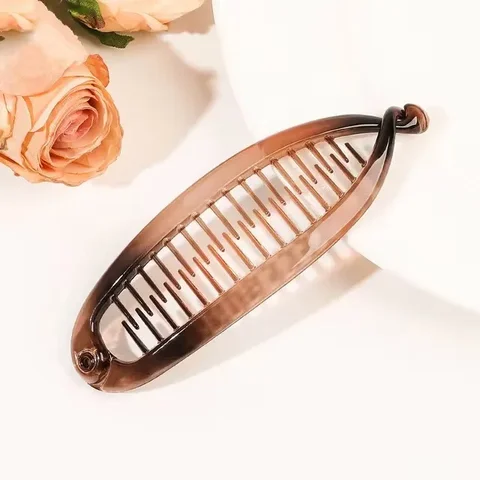 Матовая пластиковая заколка-рыбка для хвоста