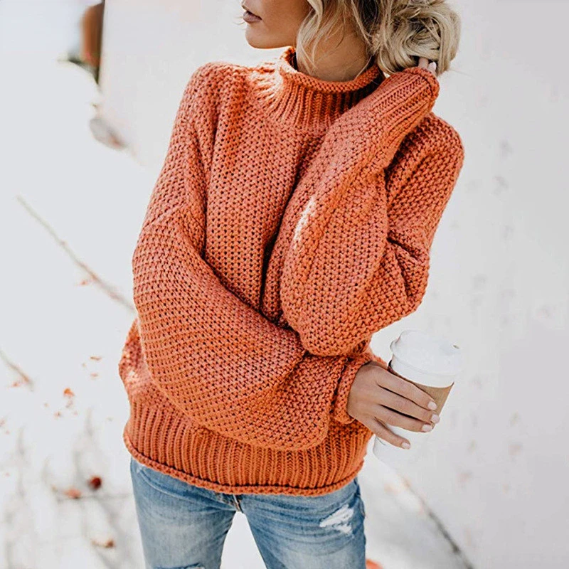 2022 Women Sweaters and Pullovers Long Sleeve Knitted Loose Pullover Ladies Fall Sweater Fashion New sweater
