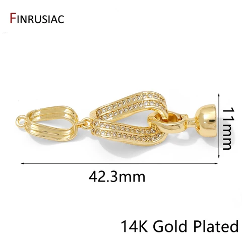 Застежки для бижутерии FINRUSIAC латунные позолоченные 14K
