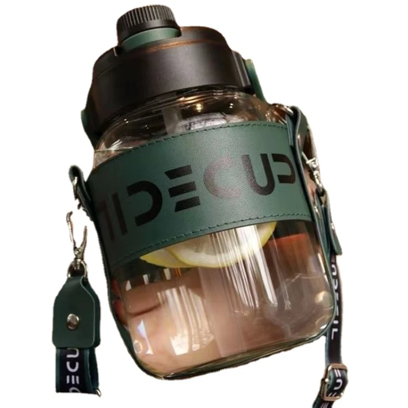 

Household Goods Net Red High-value Large-capacity Student Kettle Straw Portable Cup Glass Water Sports Fitness