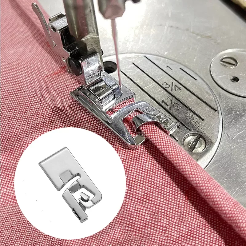 

1Pc 6-25mm Domestic Sewing Machine Parts Foot Presser Foot Rolled Hem Feet For Brother Singer Sewing Accessories