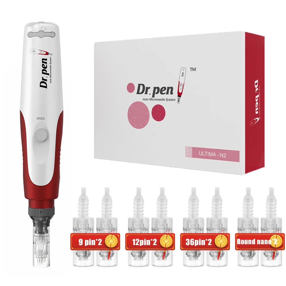 

Bayonet Dermapen Dr Pen with 8pcs Cartridges RF Microneedling Machine Professional Derma Pen Facial Mesotherapy Apparatus Bbglow