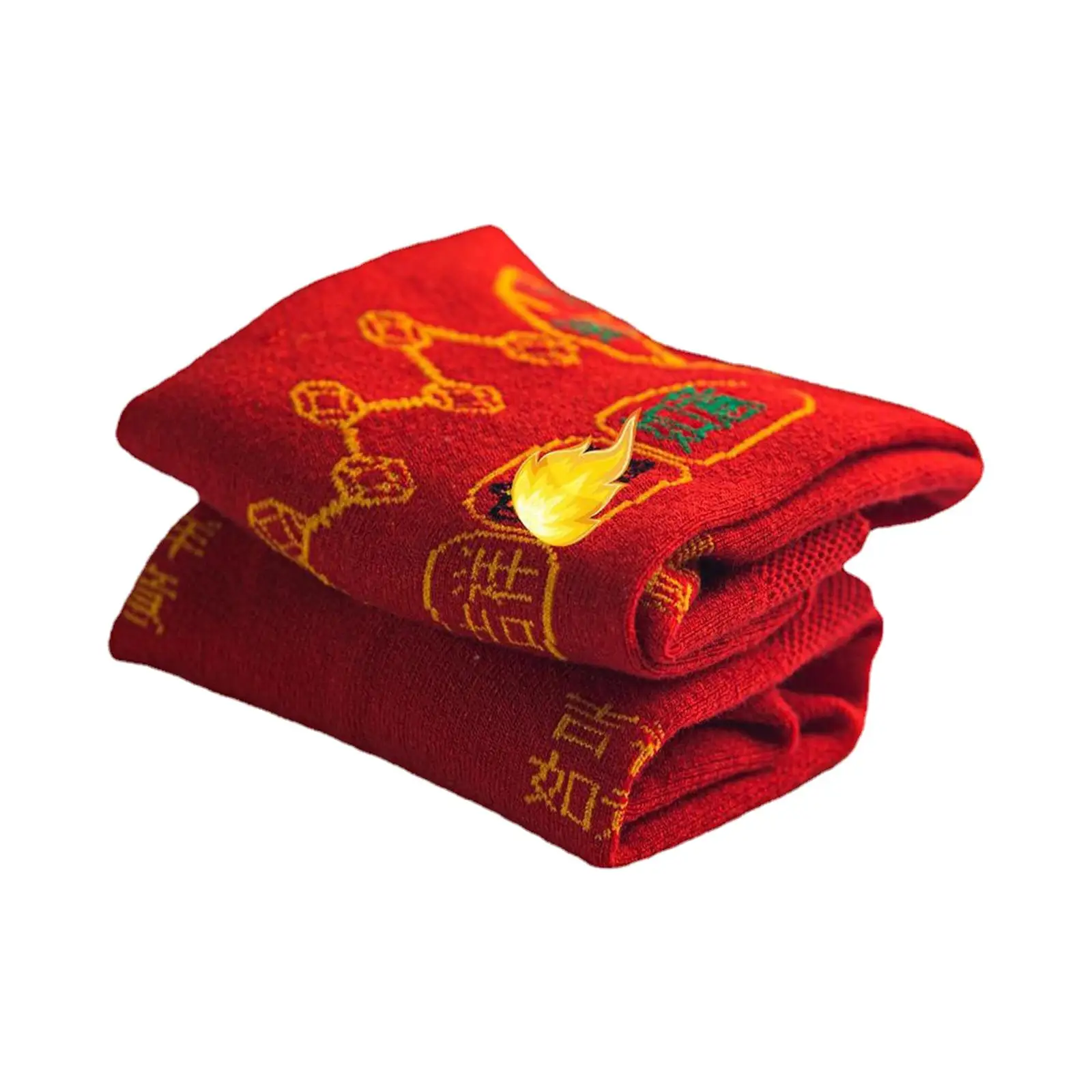 

Красные носки с китайскими культурными характеристиками, дышащие Стрейчевые теплые праздничные принадлежности