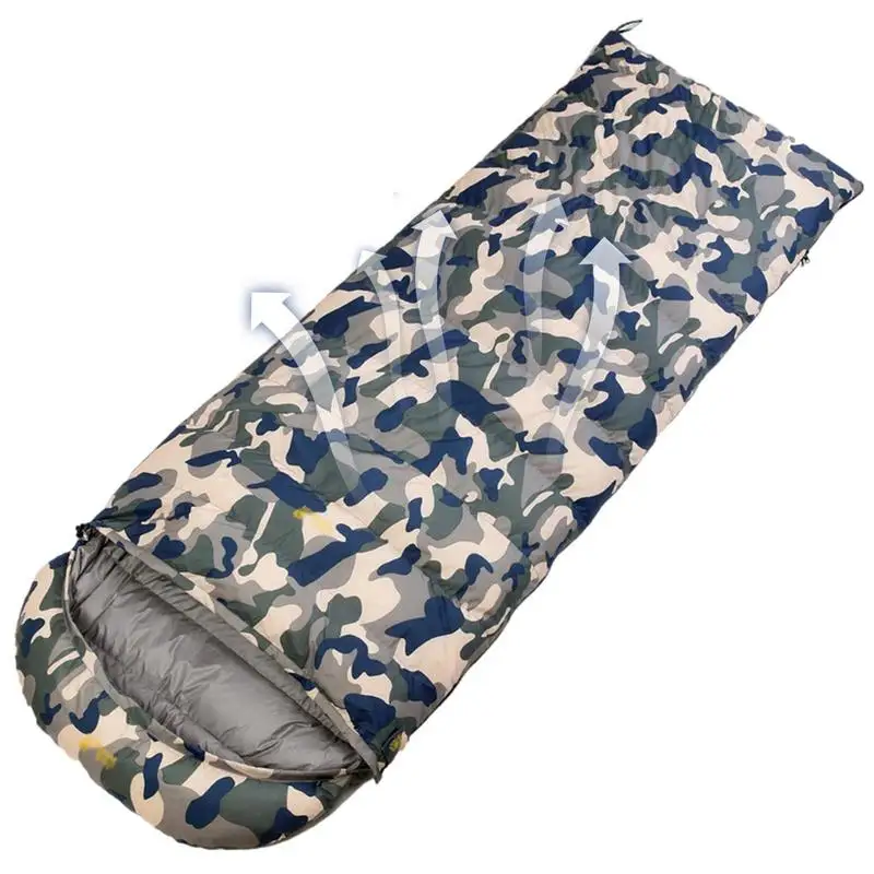 

Туристический спальный мешок, легкий Камуфляжный, для теплой и холодной погоды, для взрослых и детей
