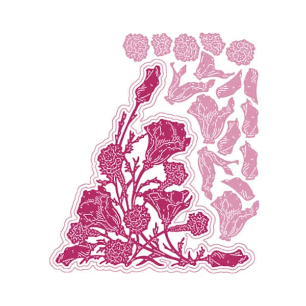 

Beautiful Carnation Metal Cutting Dies DIY Scrapbooking Card Paper Cards Handmade Album Sheets