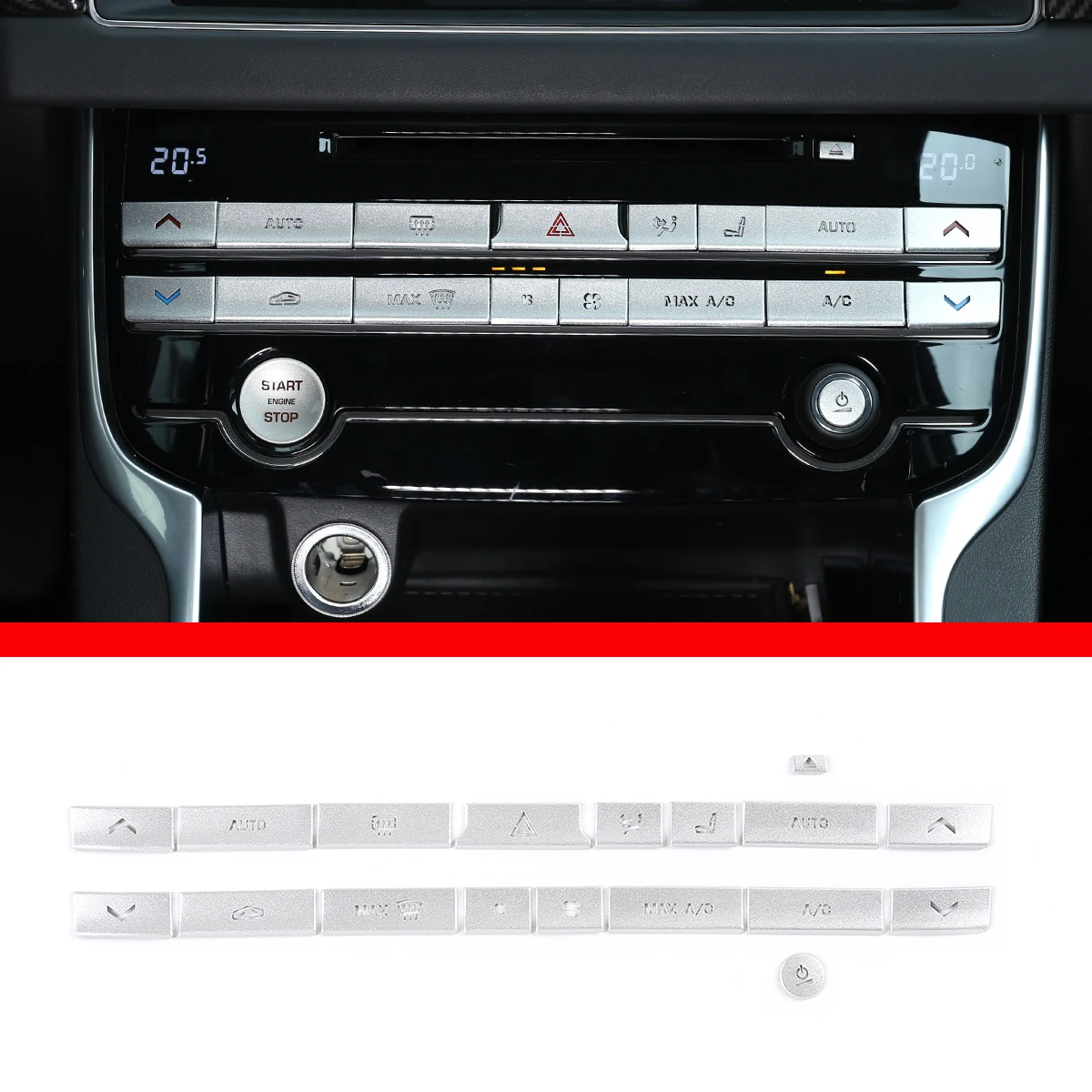 

Car Central Control Air Conditioner Button Cover Trim Sticker For Jaguar Xe Xel Xf Xfl F -Pace 2015 -2020 Auto Interior Accessor