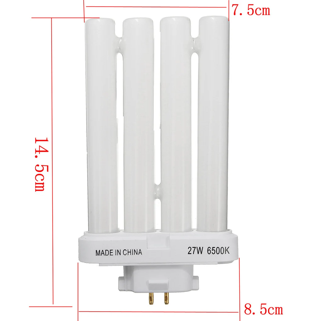 

6500K 27W 4-pin Energy Saving Compact Fluorescent Light Bulb Table Lamps Eye-protection Working Lighting Office