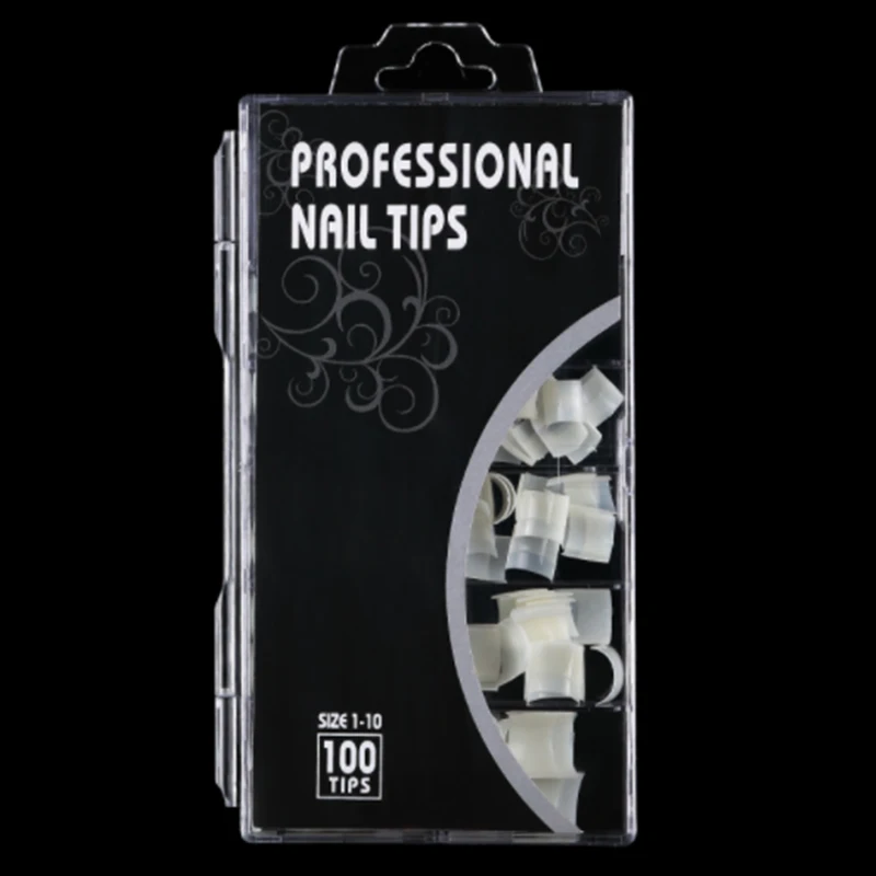 100 шт. французские короткие накладные ногти натуральные акриловые для