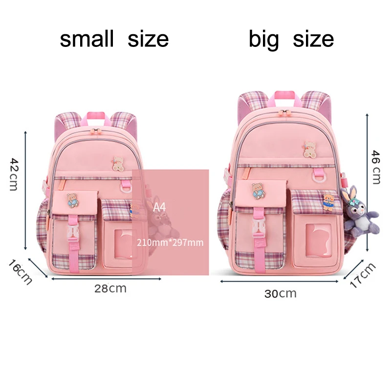 2023 New 3 Pcs Sets Purple Colour Children's School Backpack Kawaii Women's Backpack Bookbag School Bags for Teens Girls Mochila