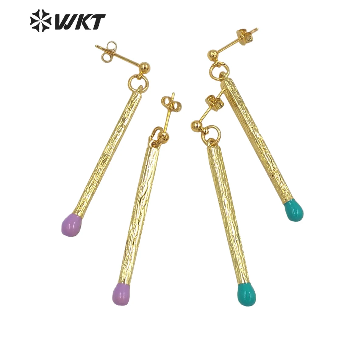 

WT-E686 WKT 2022 Hot Sale new shape enamel on brass Earrings wedding party gift trend jewelry lovely earrings fine