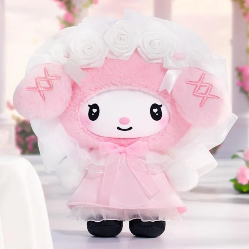Фото Персонажи Sanrio Angel Garden Series, плюшевая слепая коробка, милая кукла My Melody Kuromi, сумка, подвеска, загадочная коробка-сюрприз, подарочная игрушка для девочки №5