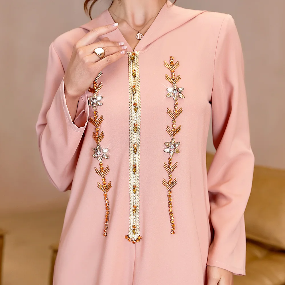Eid Mubarak Kaftans Evening Dresses for Women Abaya Dubai Turkey Islam Arabic Long Muslim Dress Caftan Marocain Djellaba Femme