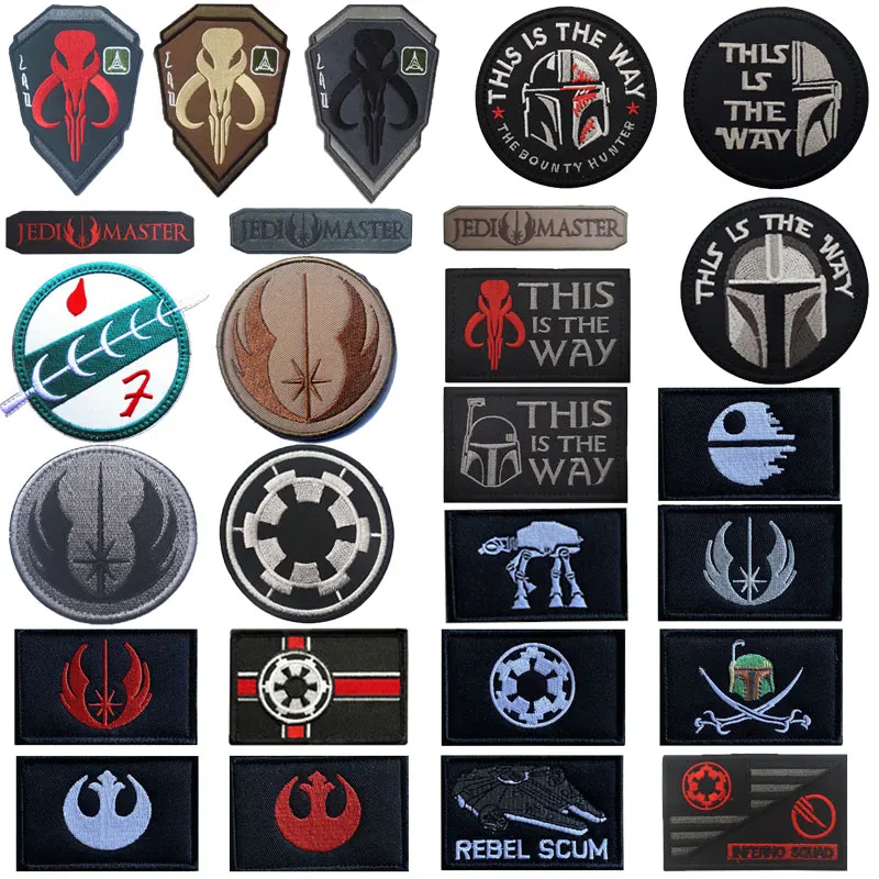 

This is The Mandalorian Embroidery Patch Tactical Morale Military Patch Battle Hook and Loop Sticker Backpack Hat Badge Patch
