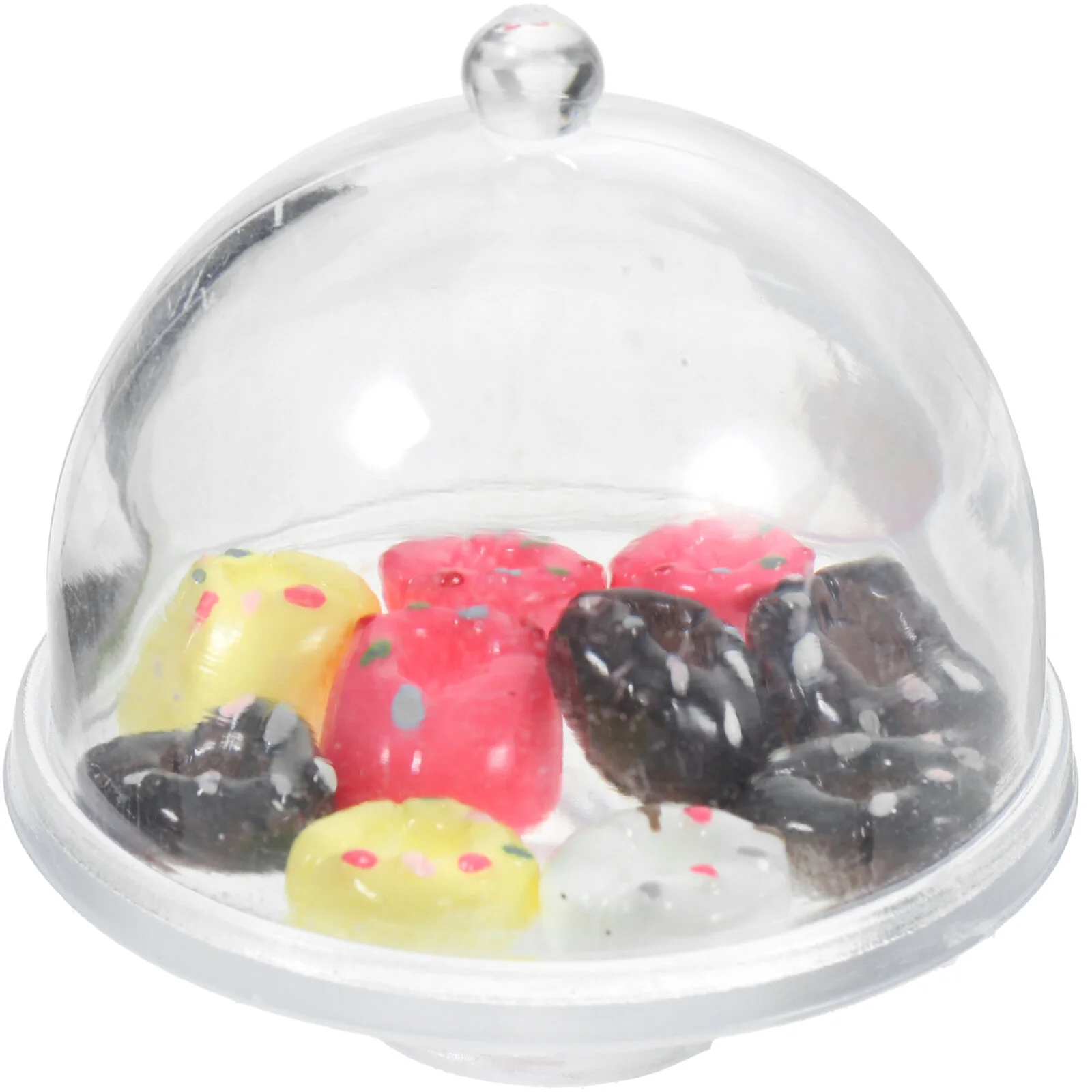 

Маленькие пончики, мини-искусственная еда, пластиковая миниатюрная подставка для торта, украшение, детские игрушки для ролевых игр