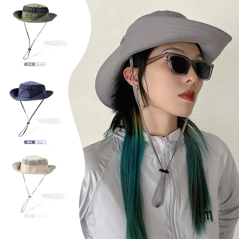

Sun hat Foldable fisherman hat Sun protection Leisure fishing sun hat Female mountaineering big brim basin hat
