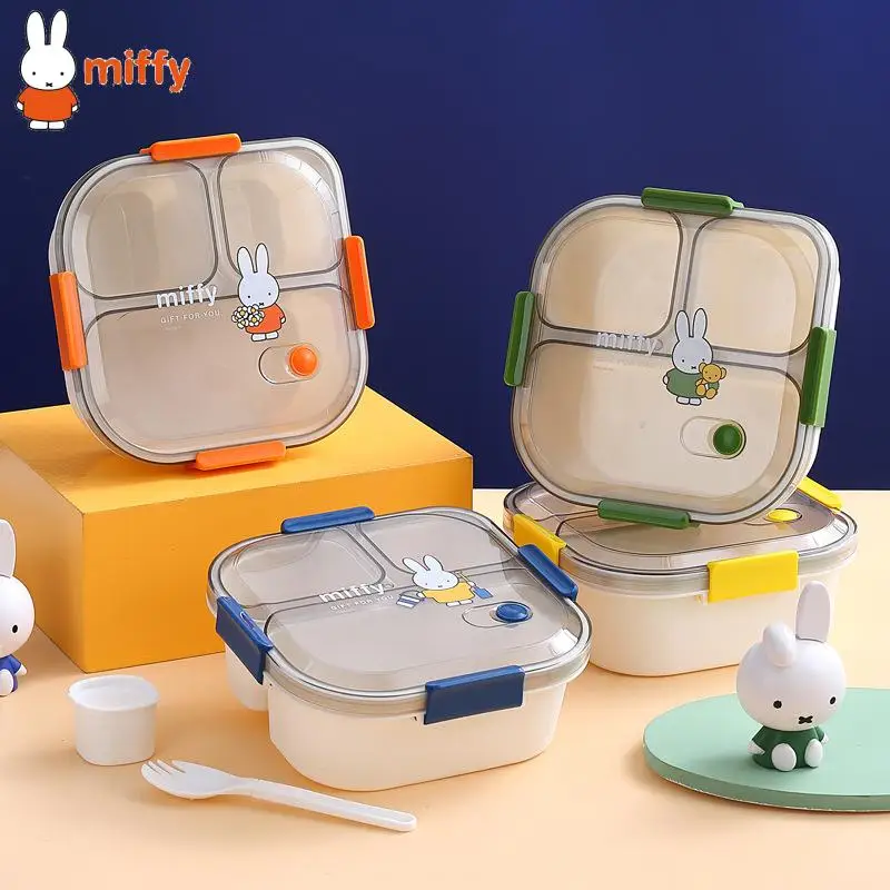 Kawaii Miffy Rabbit Ланч-бокс с рисунком Микроволновая печь Студенческий портативный