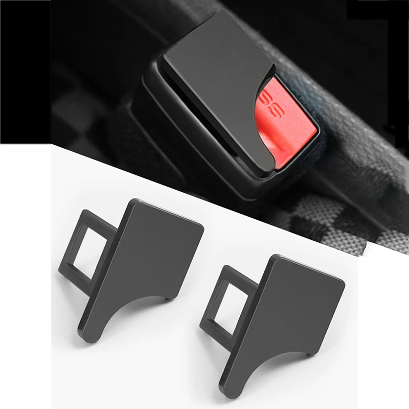 

Car Safety Seat Belt Lock Buckle Head Clip Universal Hidden Metal SeatBelt Plug Alarm Canceler Stopper Interior Accessories