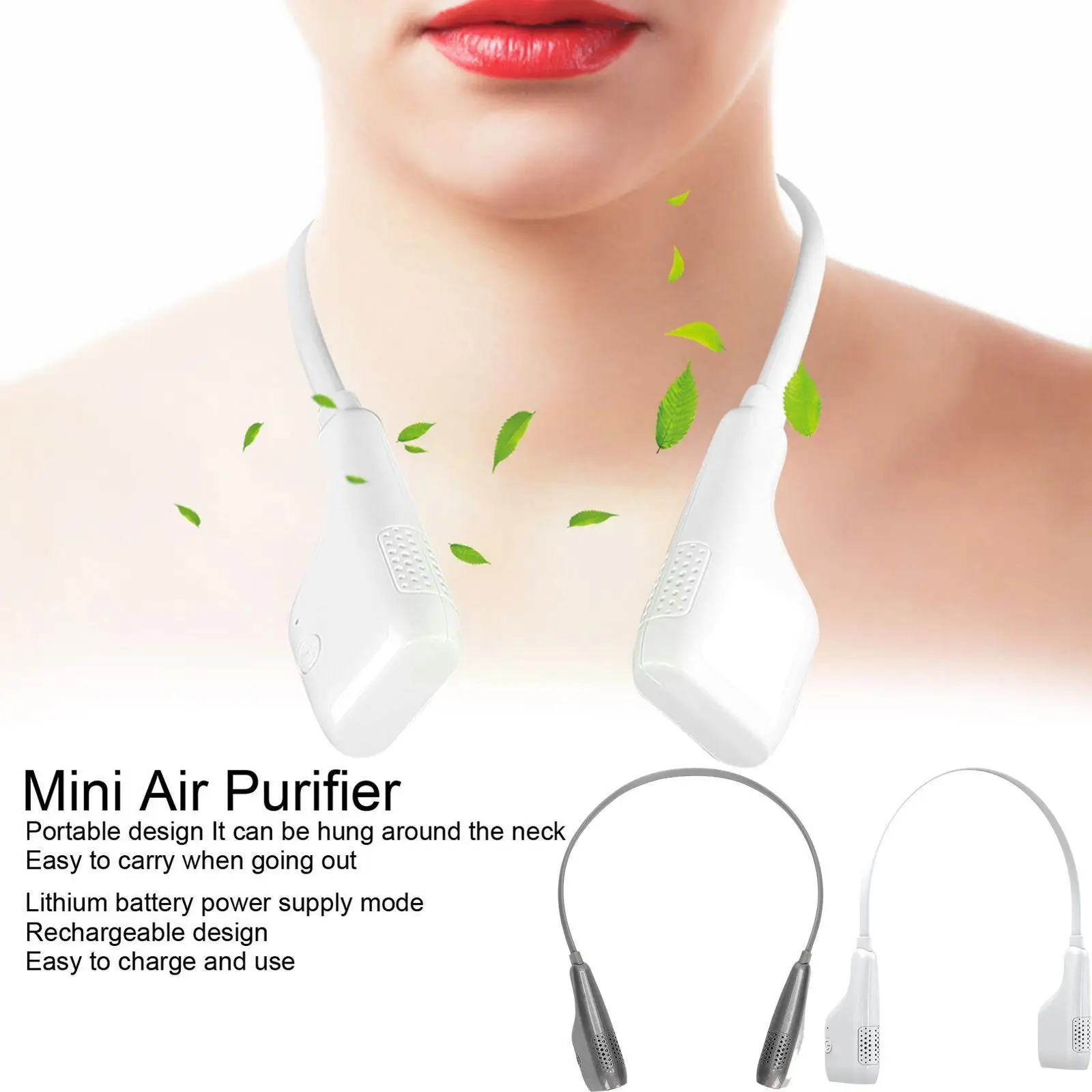 

New Hanging Air Purifier Negative Ion Purifier Portable Portable Silent Small Purifier Deodorant J6A7