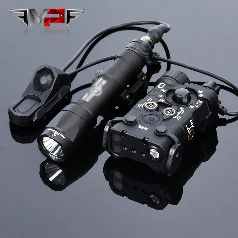 

Tactical Airsoft Metal NGAL Red Dot Indicator Surefir M300A M600C With New Dual Function Switch Fit 20mm Rail Hunting Laser