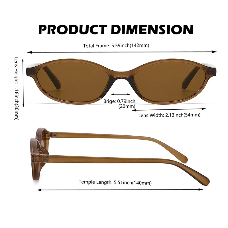 Овальные Солнцезащитные очки кошачий глаз в стиле ретро для женщин Y2k модные