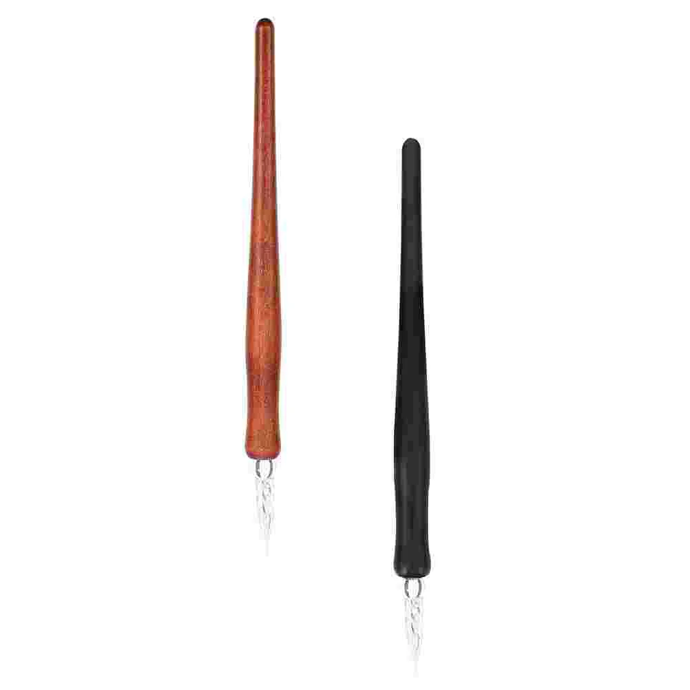 

2 Pcs Dip Pen Writing Pens Calligraphy Presents Home Decoration School Stationery Supplies Tools Goods Drawing Signature Glass