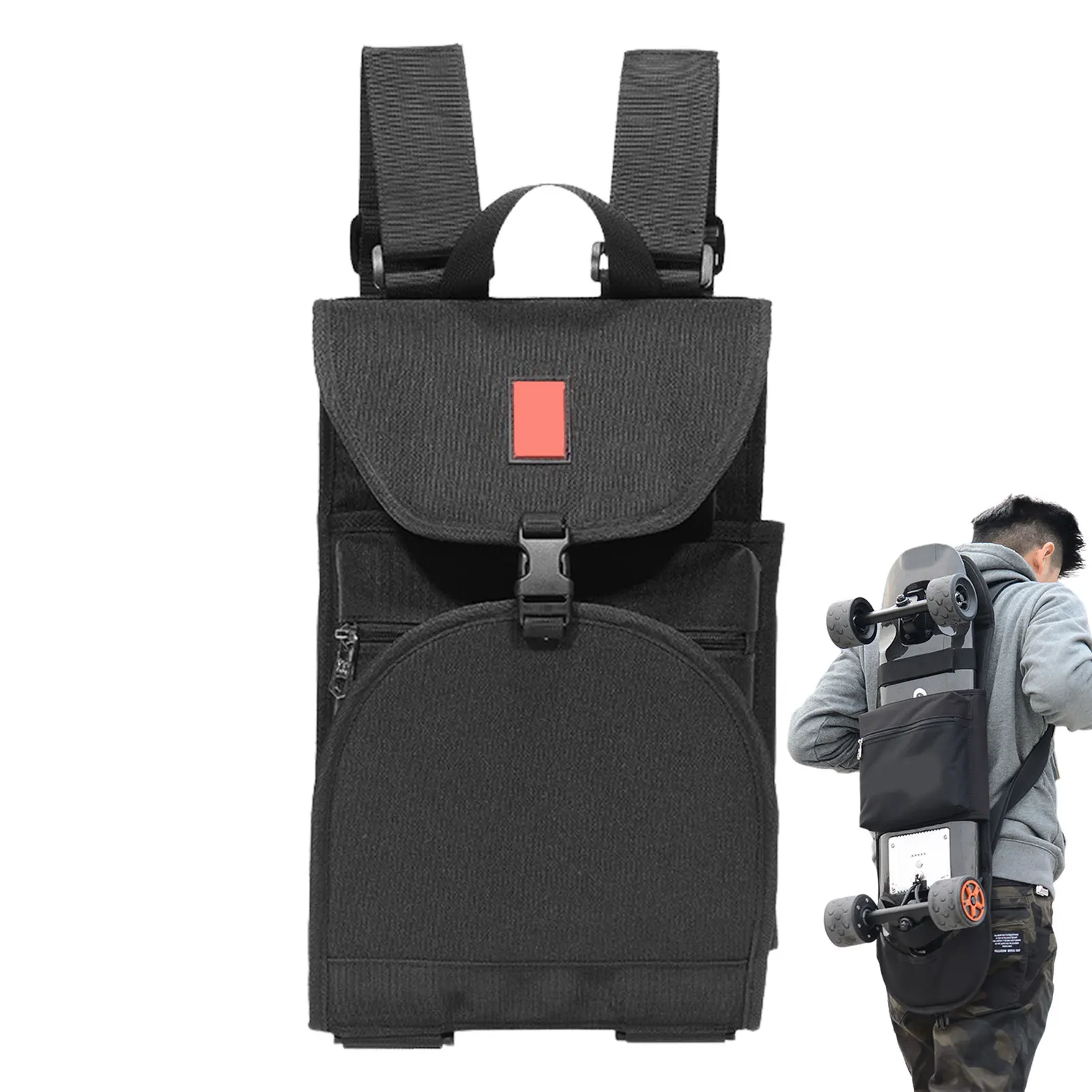 

Skateboard Storage Bags Multi-Function Skateboard Backpack With Zippered Inner Pocket Double Shoulder Straps Durable Laptop Case