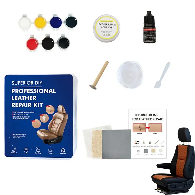 

Leather Repair Kit For Furniture Seat Leather Repair Tool Multipurpose Leather Repair Kit For Car Seats Sofa & Furniture Super