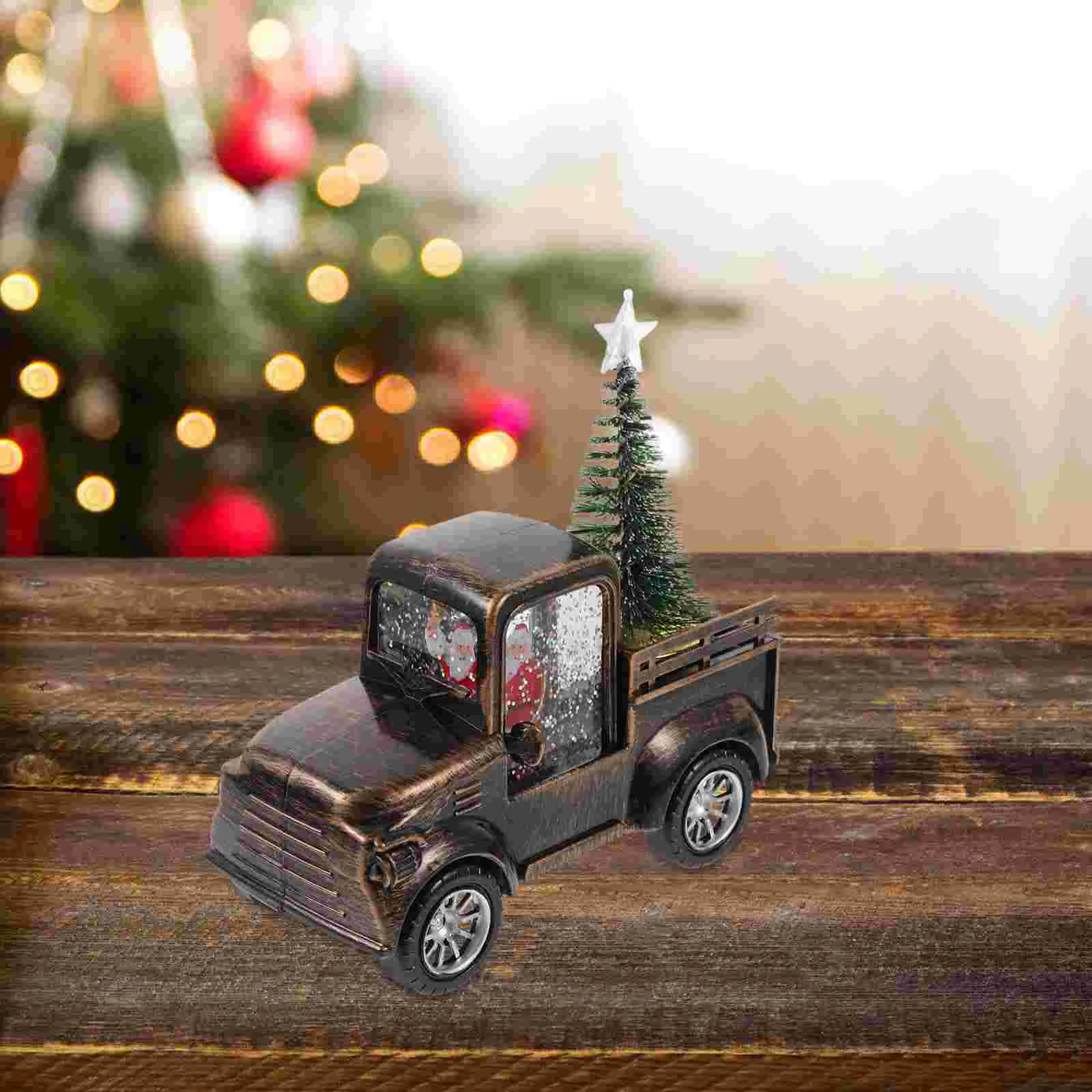 Тракторный орнамент мини Санта-Клаус Рождественский подарок настольный