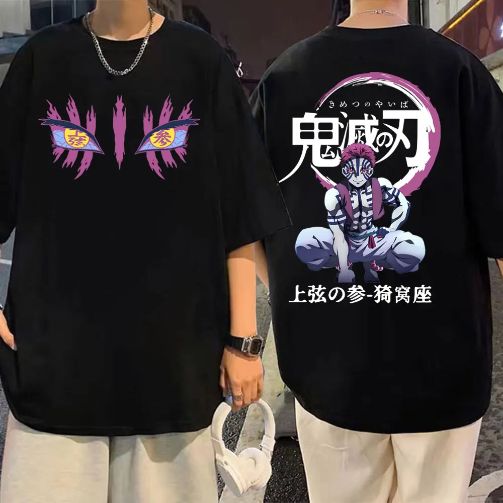 

Футболка Мужская/женская с принтом демонов, модная свободная Готическая футболка из чистого хлопка, Повседневная рубашка в стиле High Street, в стиле аниме, распродажа