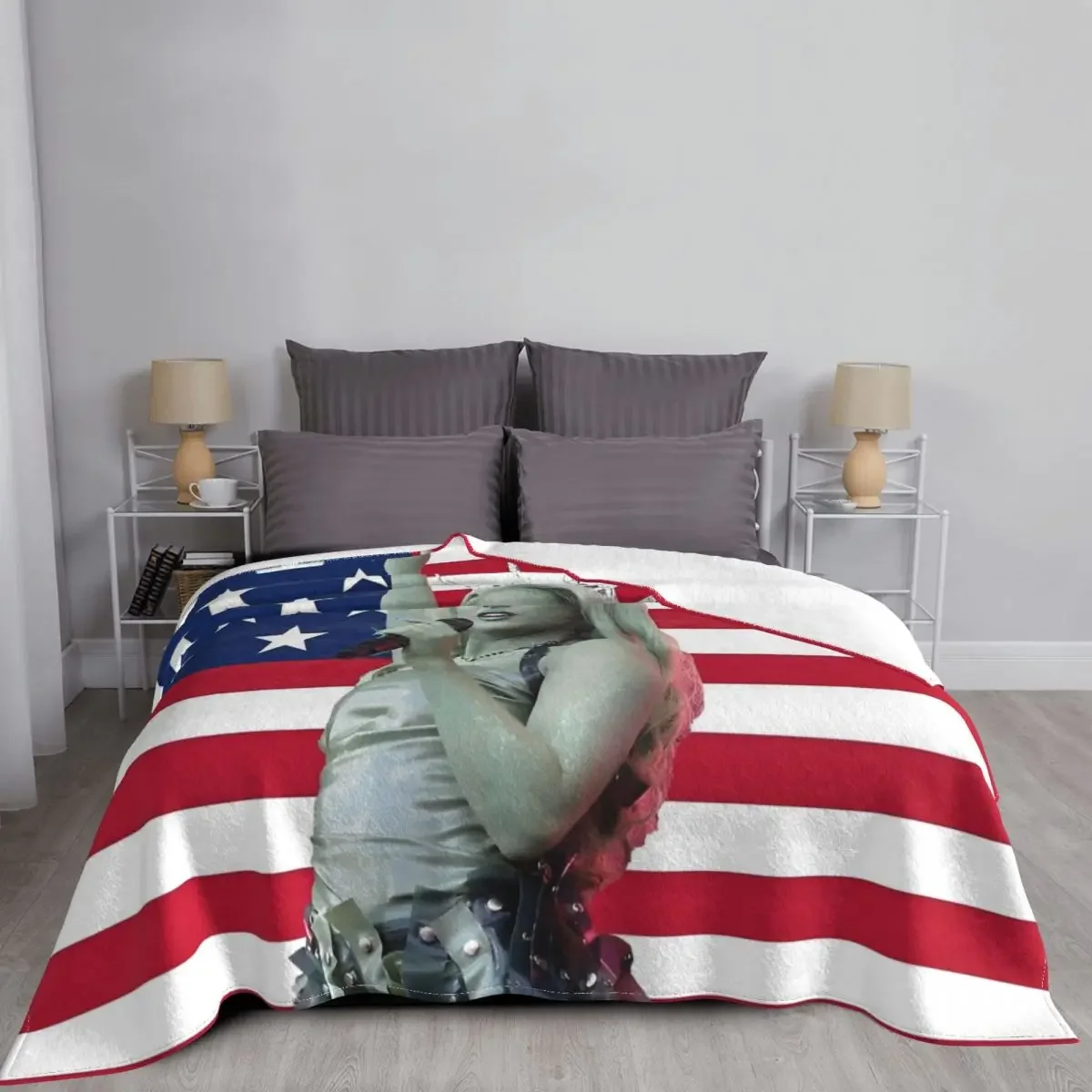 Флисовые одеяла Liberty Chappell Roan с флагом США одеяло для постельных принадлежностей