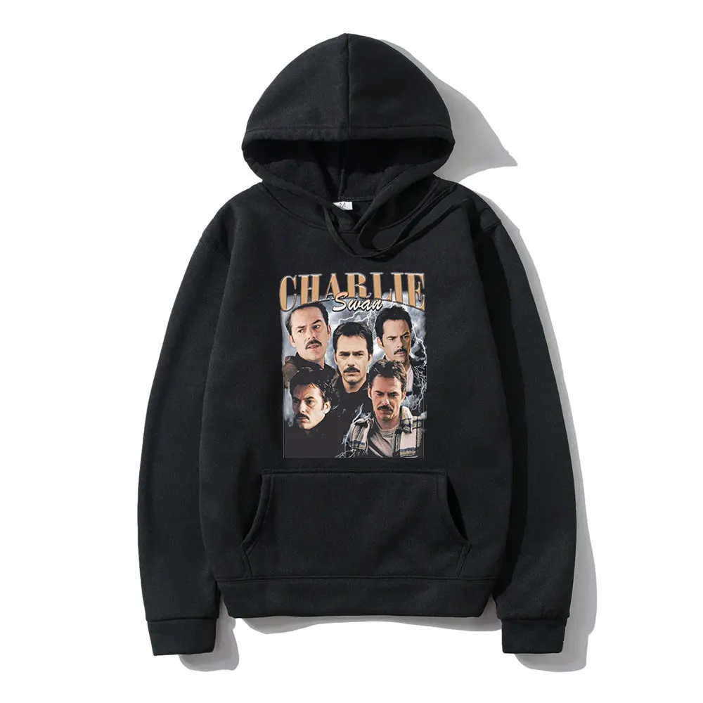 

Team Charlie Swan Hoodie Men Women Cotton Billy Burke Graphic Print Hooded Sweatshirts Winter Vintage Oversized Man Hoodies Tide