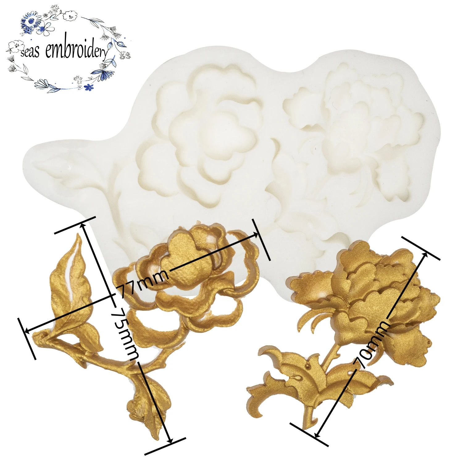 

Peony Silicone Mold Fondant Mold Cake Decorating Tools Chocolate Gumpaste Mold