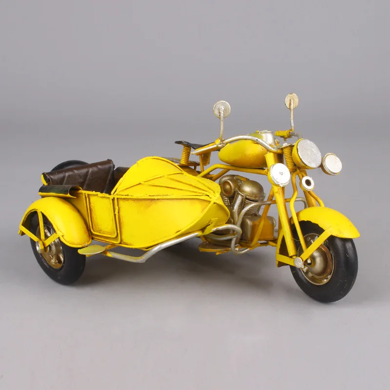

Decoration Three Wheeled Motorcycle Industrial Style Retro the Republic of China Style Desktop Car Miniature Model Decoration