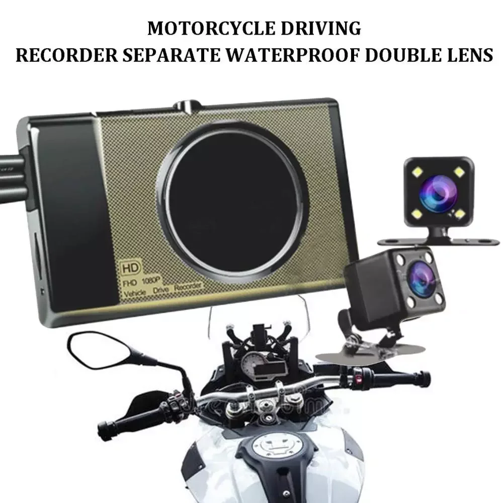 New Se600 Metal Locomotive Motorcycle Recorder 1080P Dual Lens  Waterproof G-Sensor Motorbike Driving Recorder enlarge