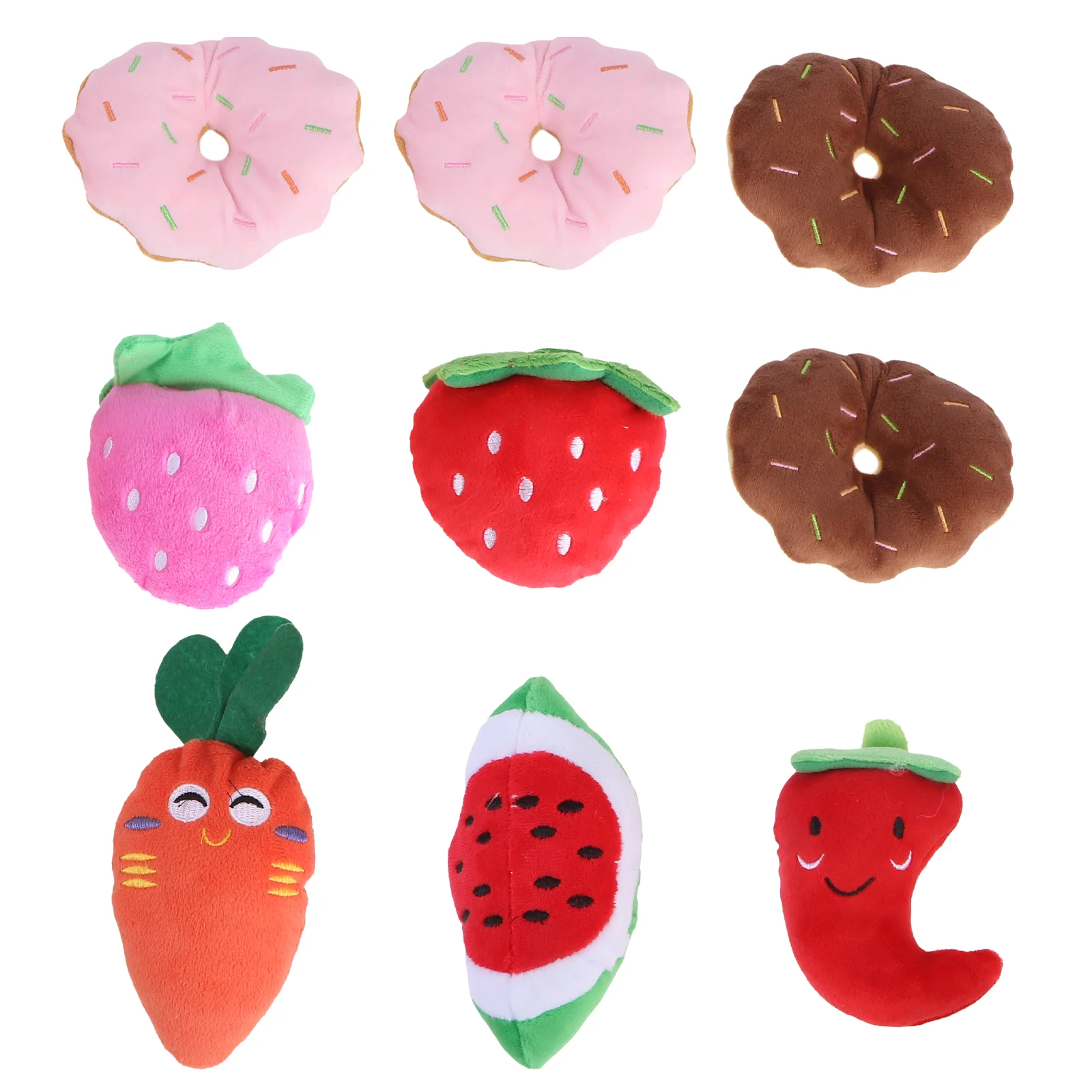 

Toys Dog Squeaky Puppy Toy Teething Pet Dogs Plush Chew Puppies Vegetables Stuffed Fruits Bulk Holiday Set Fruit Watermelon