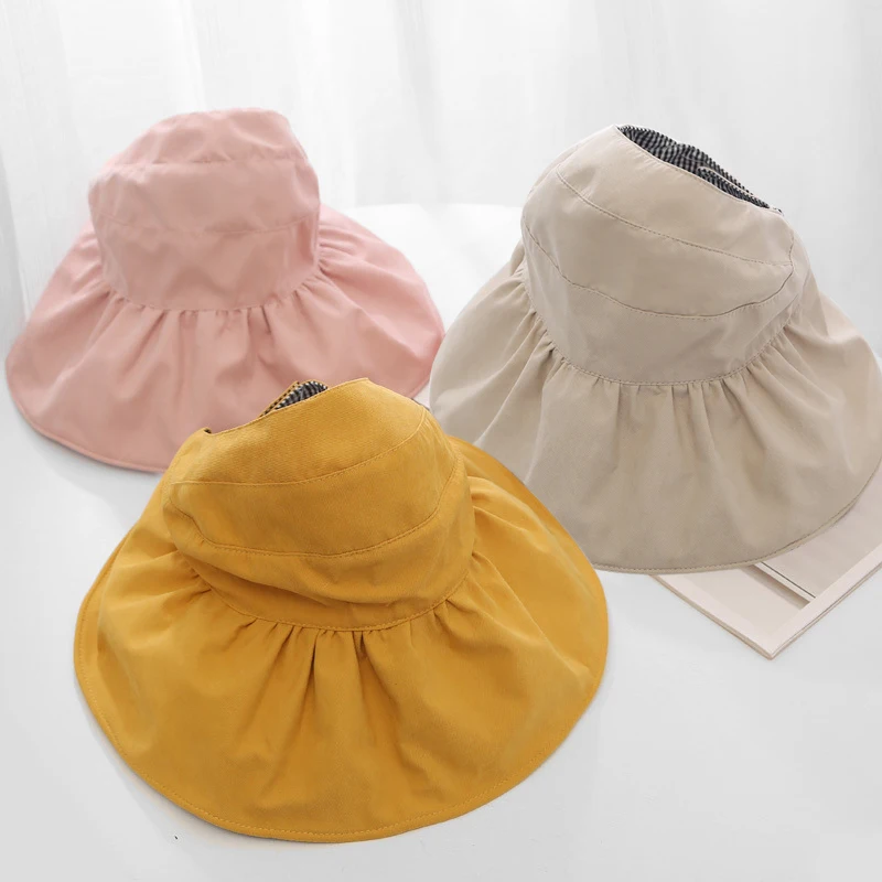 

Summer Women Girls Sun Hat Breathable Big Brim Cap Parent-child Sunshade Empty Top Hat Headwear for Travel Outdoor